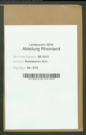 Verteilung der disponiblen Konsistorialpräsidentengehälter