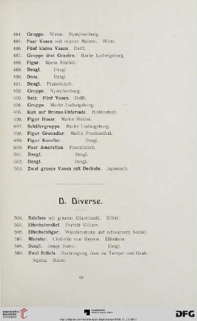 D. Diverse (Nr. 504-583)