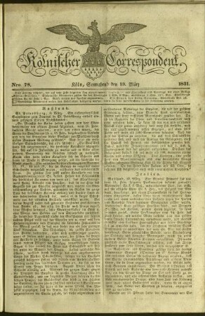 Kölnischer Correspondent. 1830-1832