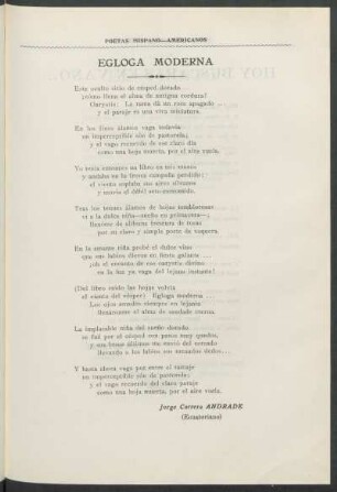 Égloga moderna