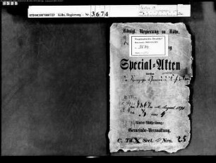 Die Organisation der jüdischen Synagogengemeinden des Kreises Bergheim nach dem Gesetz vom 23. Juli 1847