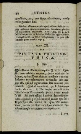 Cap. XII. De Pietate Philosophica