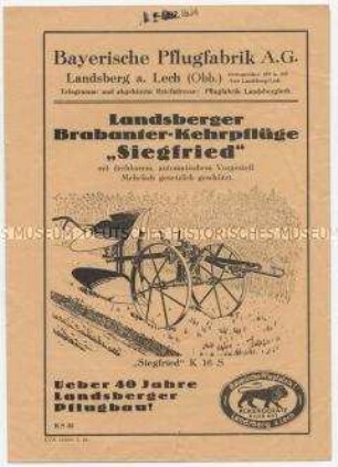 Landsberger Brabanter-Kehrpflüge "Siegfried"