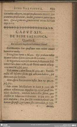 Caput XIV. De Fide Salvifica