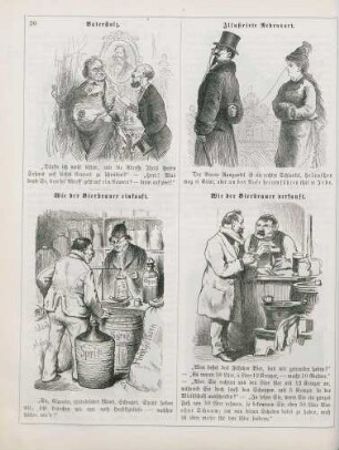 "Vaterstolz" "Wie der Bierbrauer einkauft" "Illustrirte Redensart" "Wie der Bierbrauer verkauft"