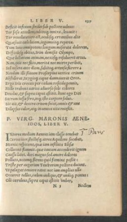 P. Virg. Maronis Aeneidos, Liber V.