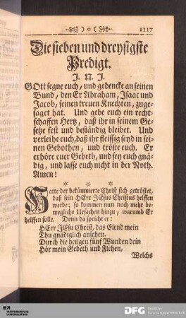 Die sieben und dreysigste Predigt.