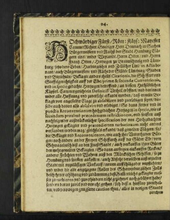 Hochwürdiger Fürst/ Röm: Käys: Mayestet Cammer Richter/ Gnediger ...
