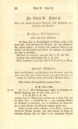 Titel 2. Von den wechselseitigen Rechten und Pflichten der Aeltern und Kinder
