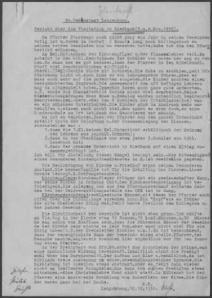 Riedbach: Visitationsbericht 1936