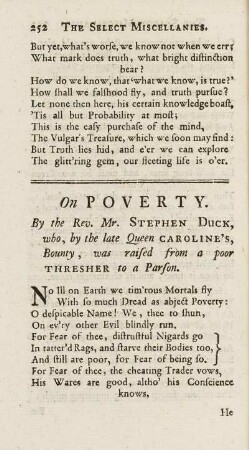 On Poverty