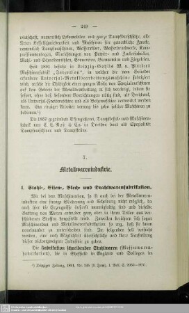 7. Metallwarenindustrie