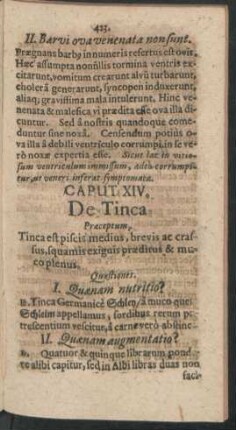 Caput XIV. De Tinca