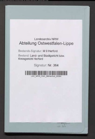 Erblasser: Höpker, Friedrich Ernst; Erblasser: Höpker, Friederike, geb. Huchzermeier: