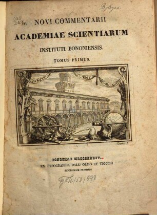 Novi commentarii Academiae Scientiarum Instituti Bononiensis. 1. 1834