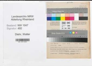 Entnazifizierung Walter Diehr , geb. 10.11.1887 (Postbeamter)