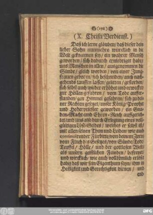 (X. Christi Verdienst.)