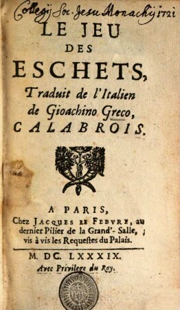 Le jeu des eschets