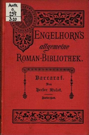Baccarat : Roman in 2 Bdn. Autor. Übers. aus d. Franz. von E. Plastein, 2