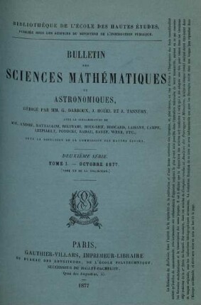 Tome I. - Octobre 1877.