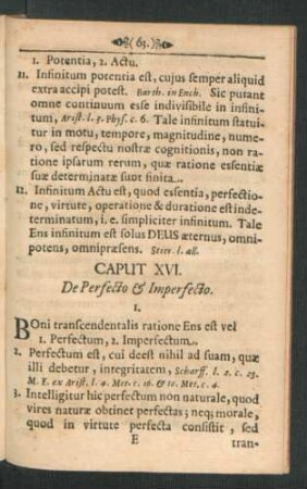 Caput XVI. De Perfecto & Imperfecto.