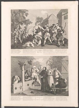 Twelve Large Illustrations for Samuel Butler's Hudibras, Plate 5 & Plate 6