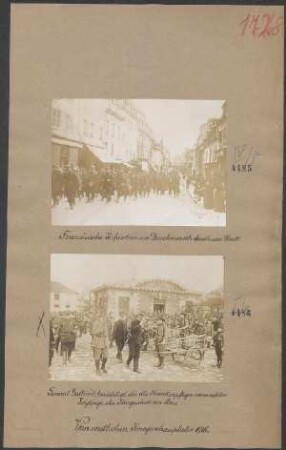 General Gallieni besichtigt die als Krankenpfleger verwendeten Zöglinge der Kriegsschule von Paris