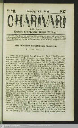 6.1847=241: Charivari
