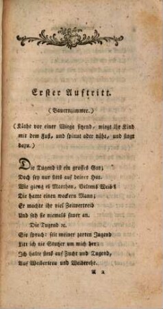 Die Reue vor der That : Ein Singspiel in einem Aufzuge