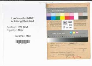 Entnazifizierung Max Burgmer , geb. 16.10.1900 (Angestellter)