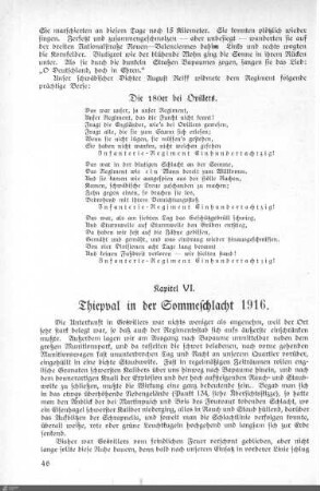 Kapitel VI: Thiepval in der Sommeschlacht 1916.