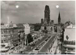 Berlin, Charlottenburg, Kurfürstendamm und Kaiser-Wilhelm-Gedächtniskirche