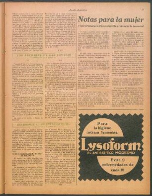 Notas para la mujer : Vejez prematura - Cómo se puede prolongar la juventud