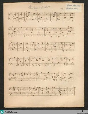 Keyboard pieces. Fragments - WK Mus.Ms. 69 : pf; g