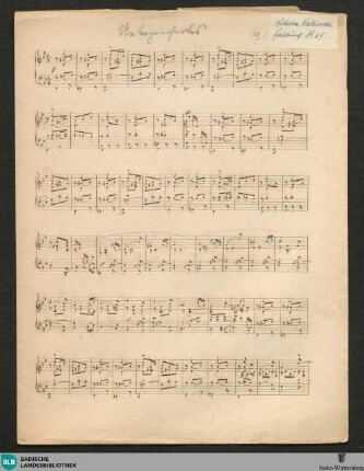 Keyboard pieces. Fragments - WK Mus.Ms. 69 : pf; g