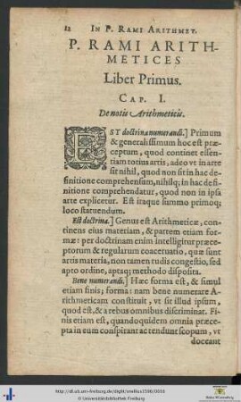 Cap. I. De notis Arithmeticis