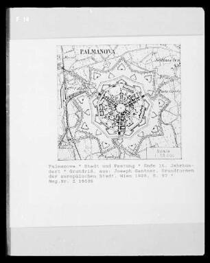 Grundriss der Stadt und Festung Palmanova (Udine)