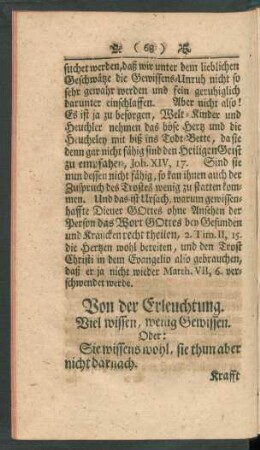 Von der Erleuchtung