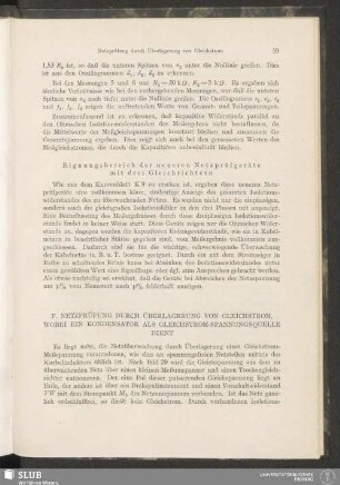 F. Netzprüfung Durch Überlagerung Von Gleichstrom, Wobei Ein Kondensator Als Gleichstrom-Spannungsquelle Dient