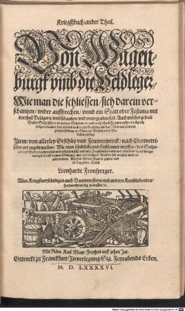 Kriegßbuch ... Theil. 2, Von Wagenburgk vmb die Feldleger ...