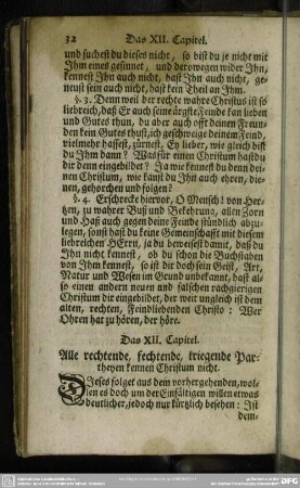 Das XII. Capitel. Alle rechtende, fechtende, kriegende Partheyen kennen Christum nicht