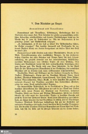 V. Vom Mittelalter zur Neuzeit