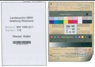 Entnazifizierung Walter Wenzel , geb. 28.07.1907 (Filialleiter)