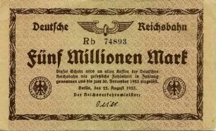 Gutschein - 5 Mill. Mark