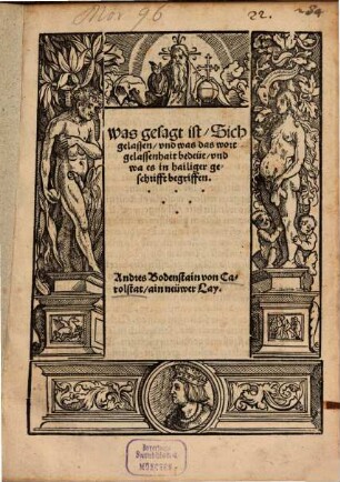 Was gesagt ist Sich gelassen vnd was das wort gelassenhait bedeüt vnd wa es in hailiger geschrifft begriffen