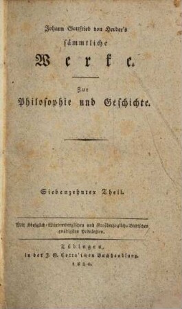 Johann Gottfried von Herder's sämmtliche Werke, 2,17.