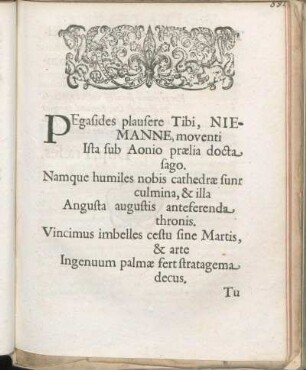 Gratulatio [Beiträger: Præses.]