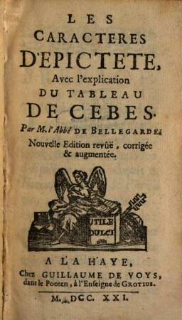 Les Caracteres d'Epictet