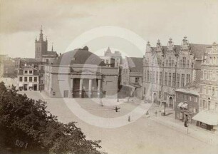 Kohlenmarkt Danzig mit Theater und Zeughaus