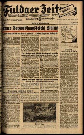 Ausgabe vom Freitag, den 11. September 1942.